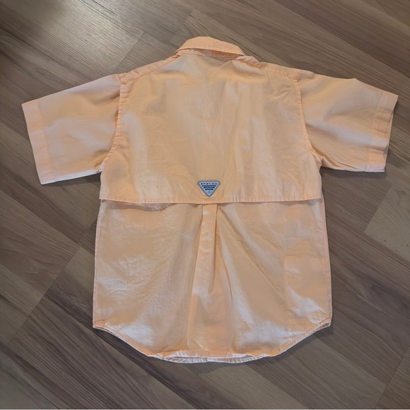 Columbia Kids' Peach/ Light Orange Button Down Shirt - Picture 3 of 3